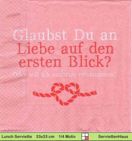 Liebe auf den ersten Blick - 1 Lunch Serviette